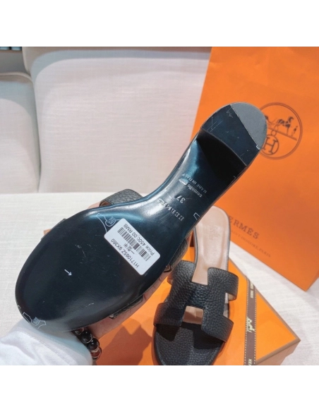 Hermes mid-heel slides summer shoes_1