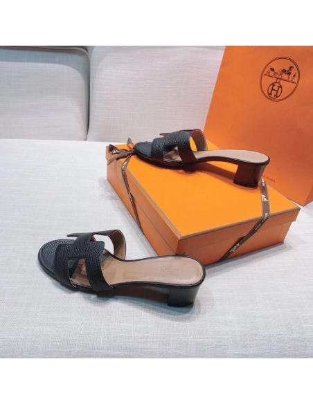 Hermes mid-heel slides summer shoes_1