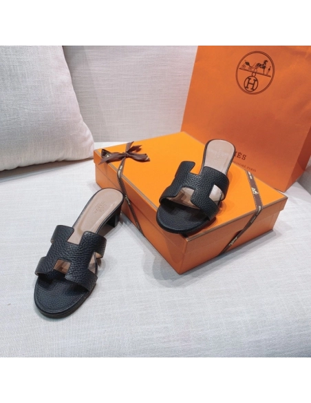Hermes mid-heel slides summer shoes_1