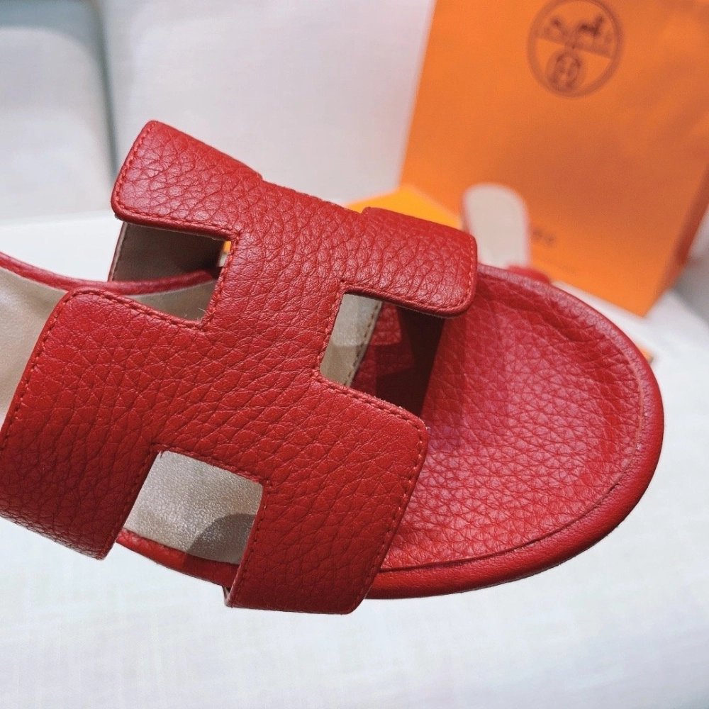 Hermes mid-heel slides summer shoes_1