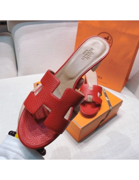 Hermes mid-heel slides summer shoes_1