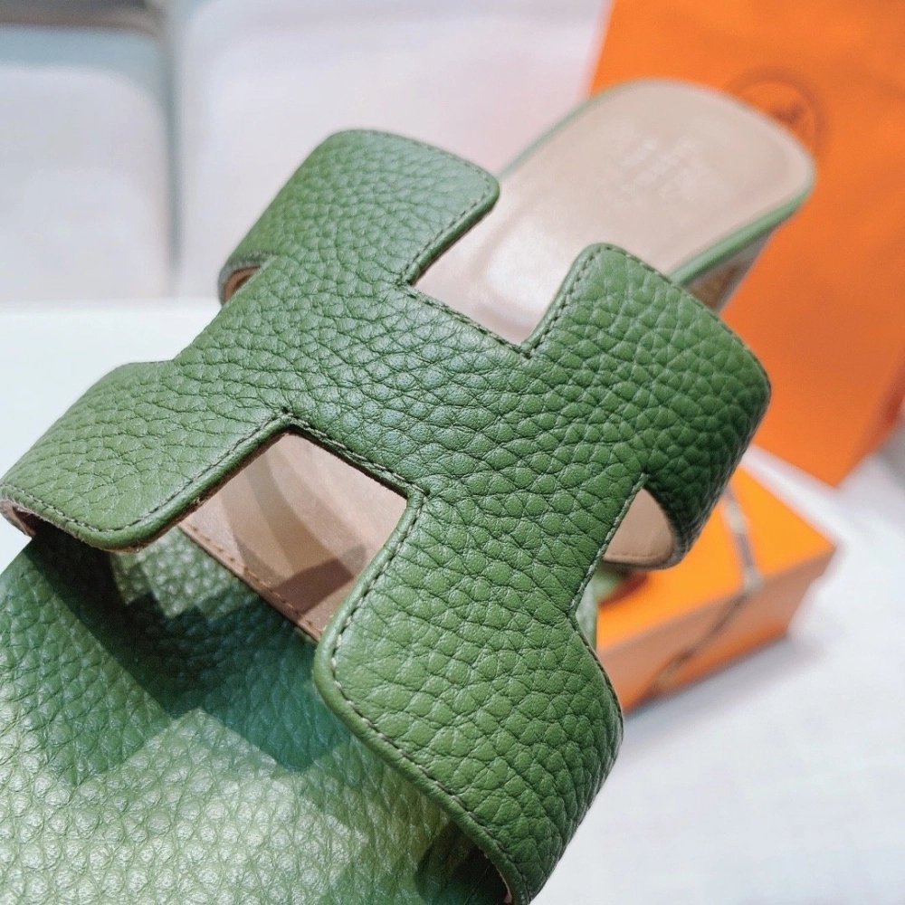 Hermes mid-heel slides summer shoes_1