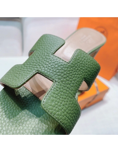 Hermes mid-heel slides summer shoes_1