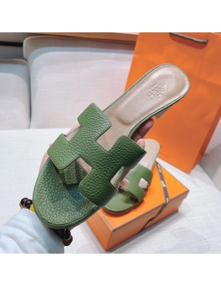 Hermes mid-heel slides summer shoes_1
