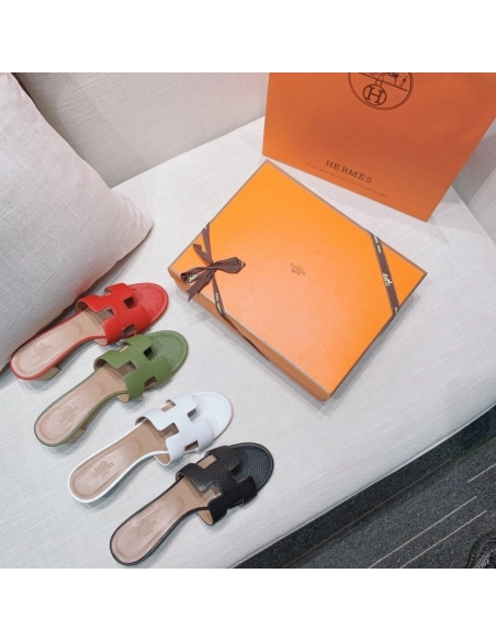 Hermes mid-heel slides summer shoes_1
