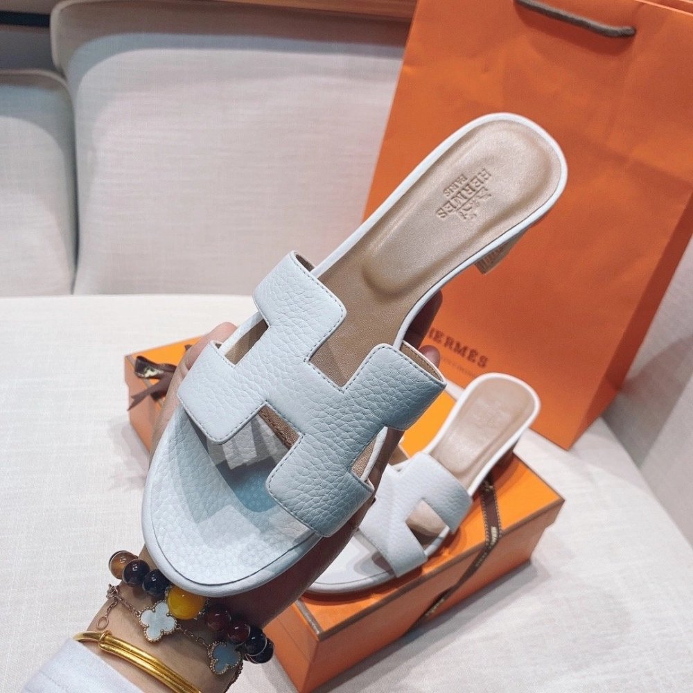 Hermes mid-heel slides summer shoes_1