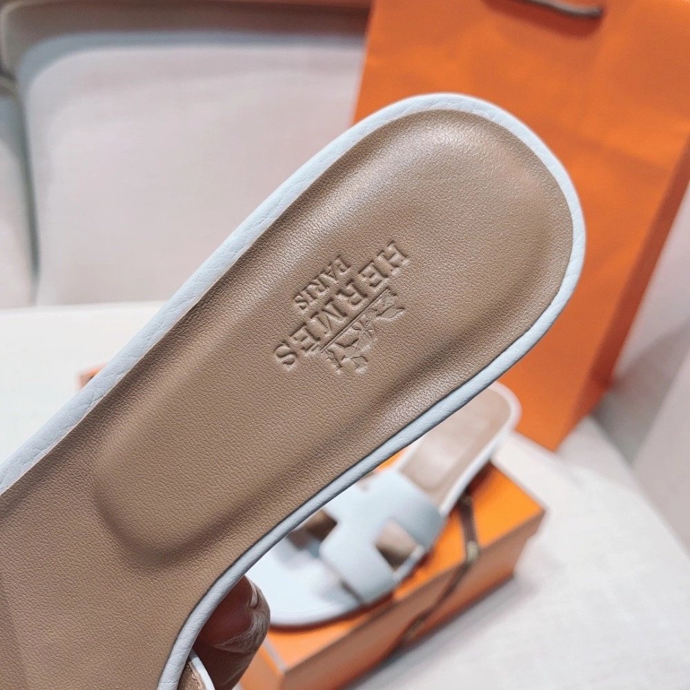 Hermes mid-heel slides summer shoes_1