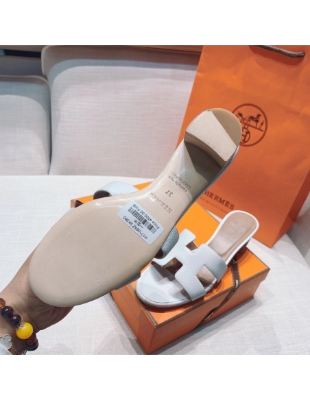 Hermes mid-heel slides summer shoes_1