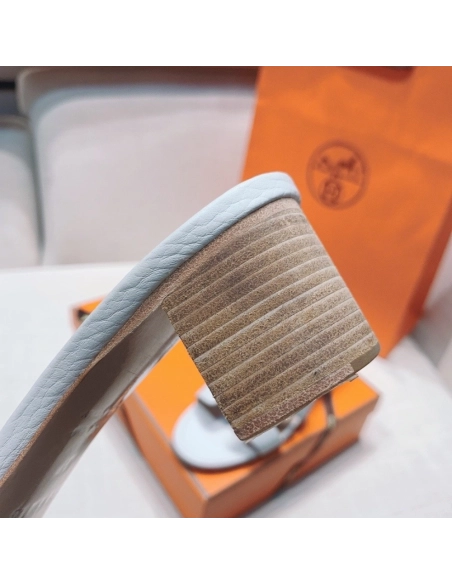 Hermes mid-heel slides summer shoes_1