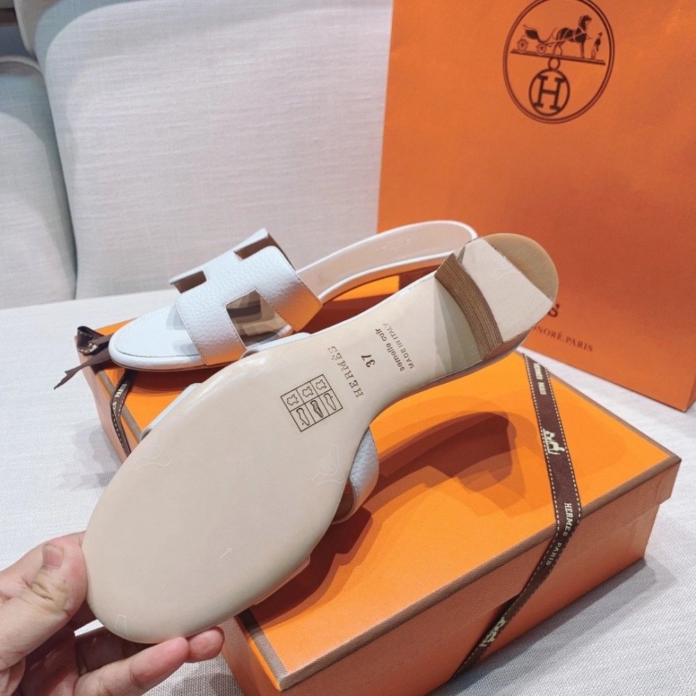Hermes mid-heel slides summer shoes_1