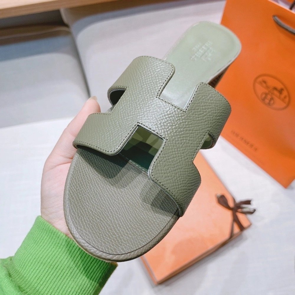 Hermes mid-heel slides summer shoes_12