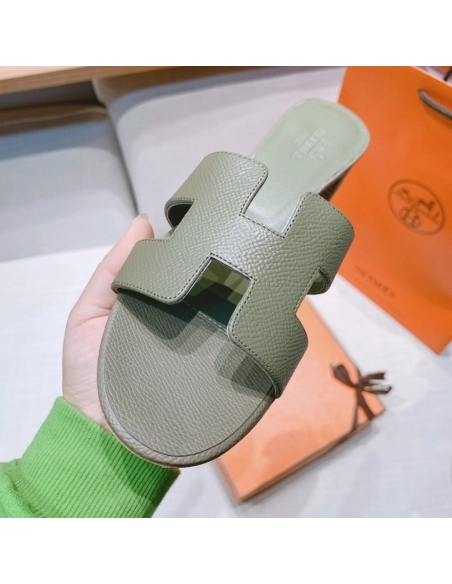 Hermes mid-heel slides summer shoes_12