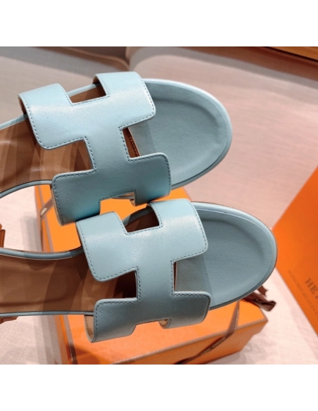 Hermes mid-heel slides summer shoes_13