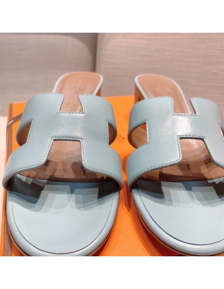 Hermes mid-heel slides summer shoes_13
