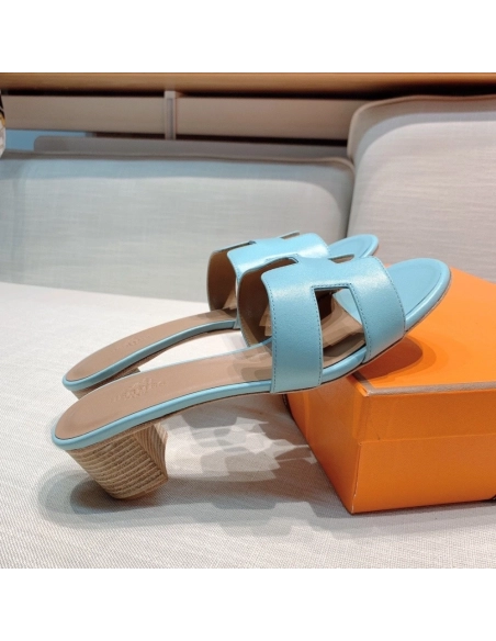 Hermes mid-heel slides summer shoes_13