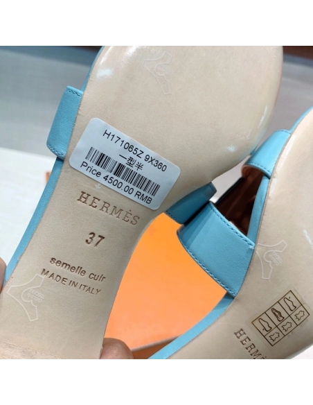 Hermes mid-heel slides summer shoes_13