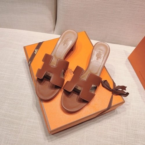 Hermes mid-heel slides summer shoes_16