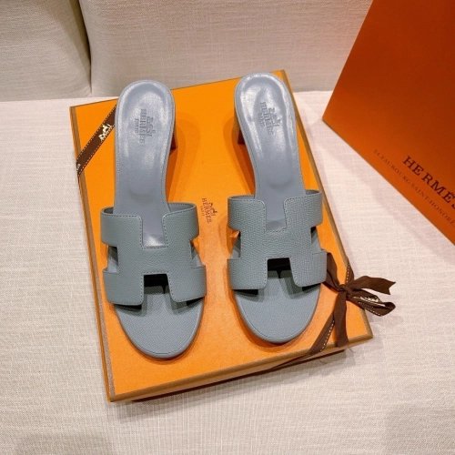 Hermes mid-heel slides summer shoes_6