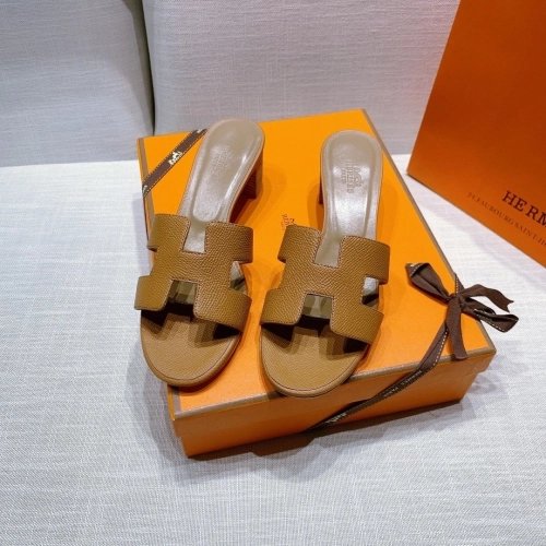 Hermes mid-heel slides summer shoes_7