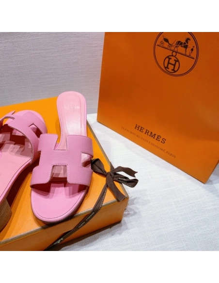 Hermes mid-heel slides summer shoes_9