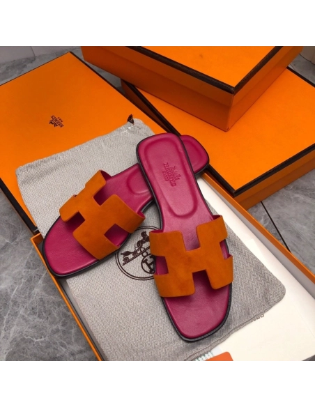 Hermes Oran slides summer shoes_17