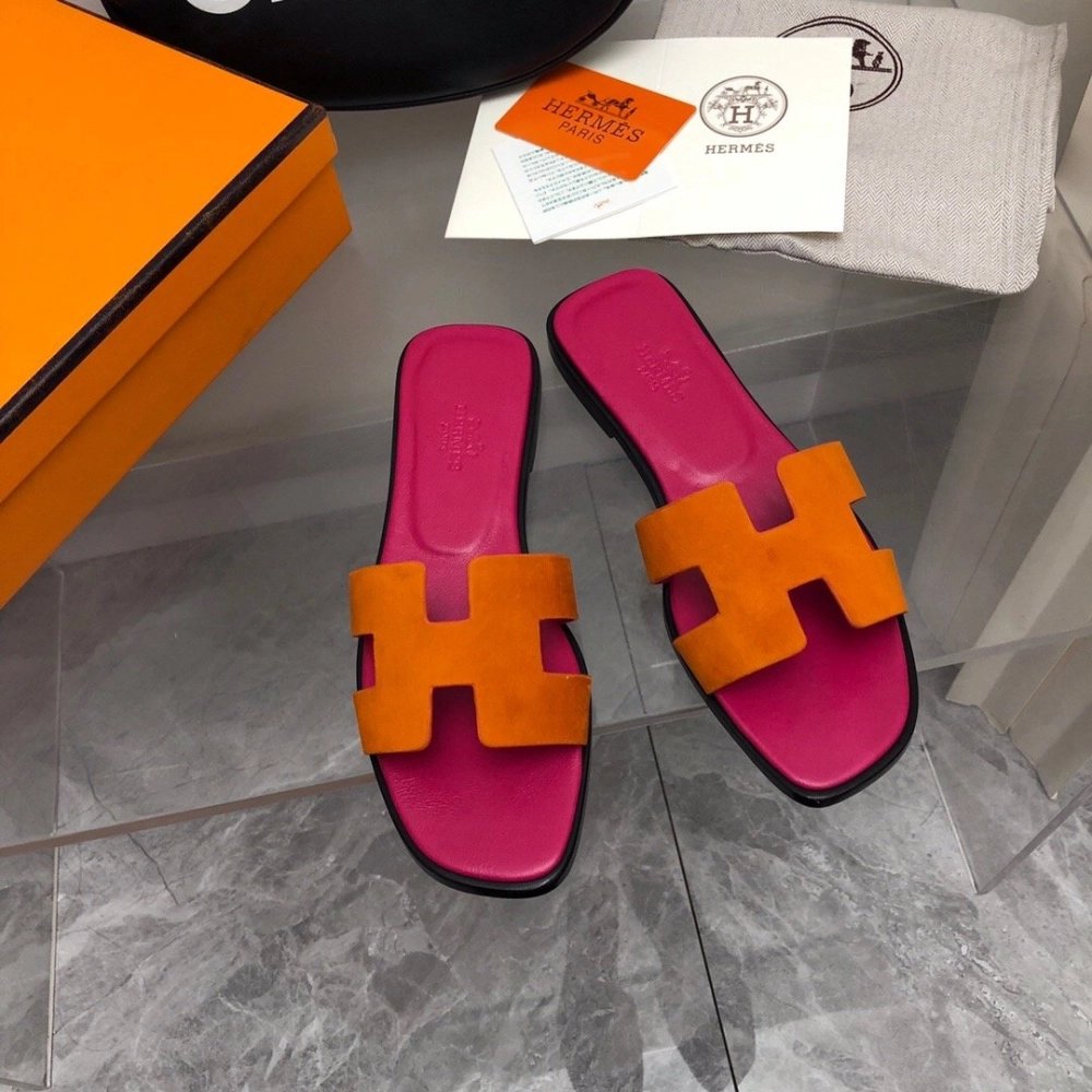 Hermes Oran slides summer shoes_17