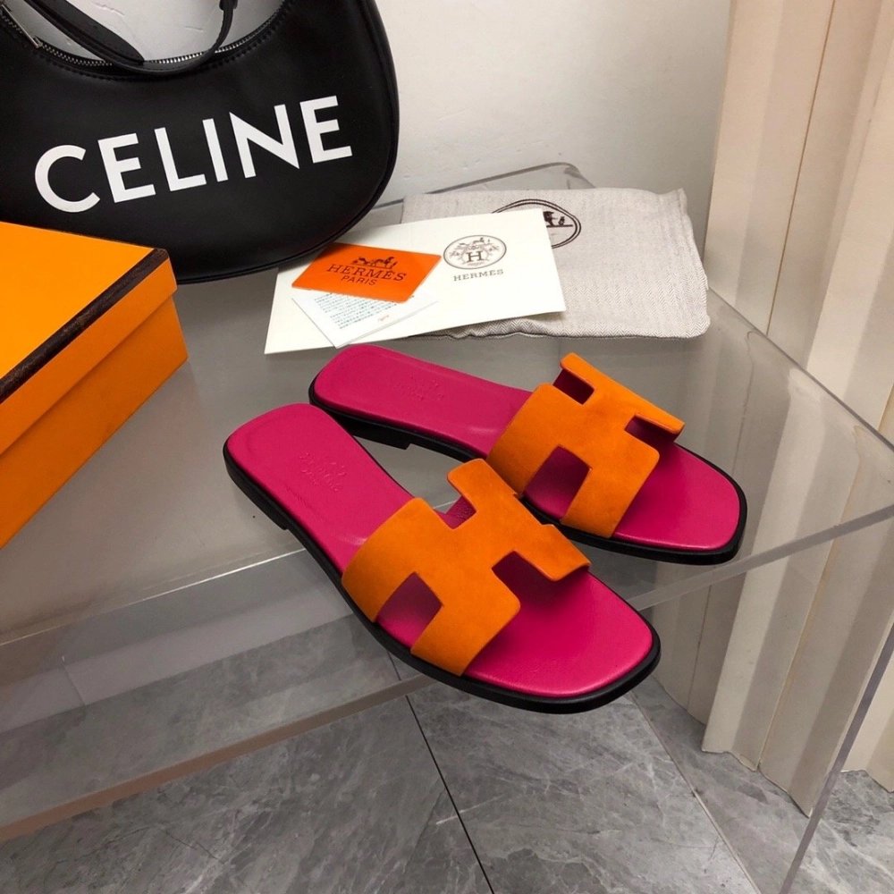 Hermes Oran slides summer shoes_17