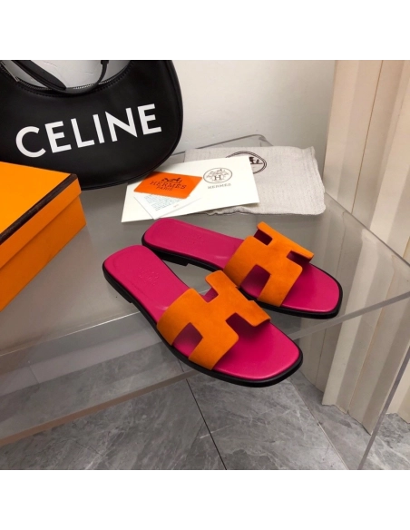 Hermes Oran slides summer shoes_17