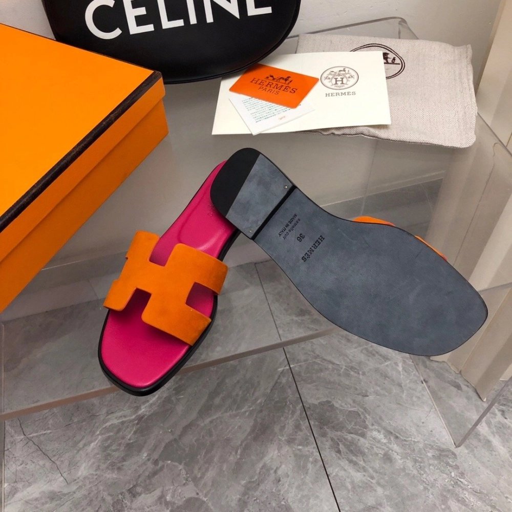 Hermes Oran slides summer shoes_17