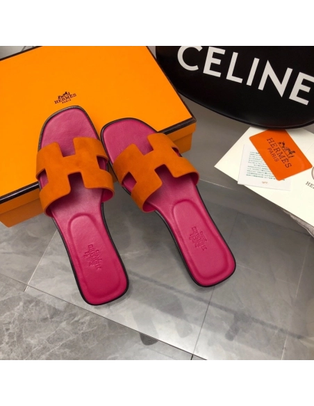 Hermes Oran slides summer shoes_17