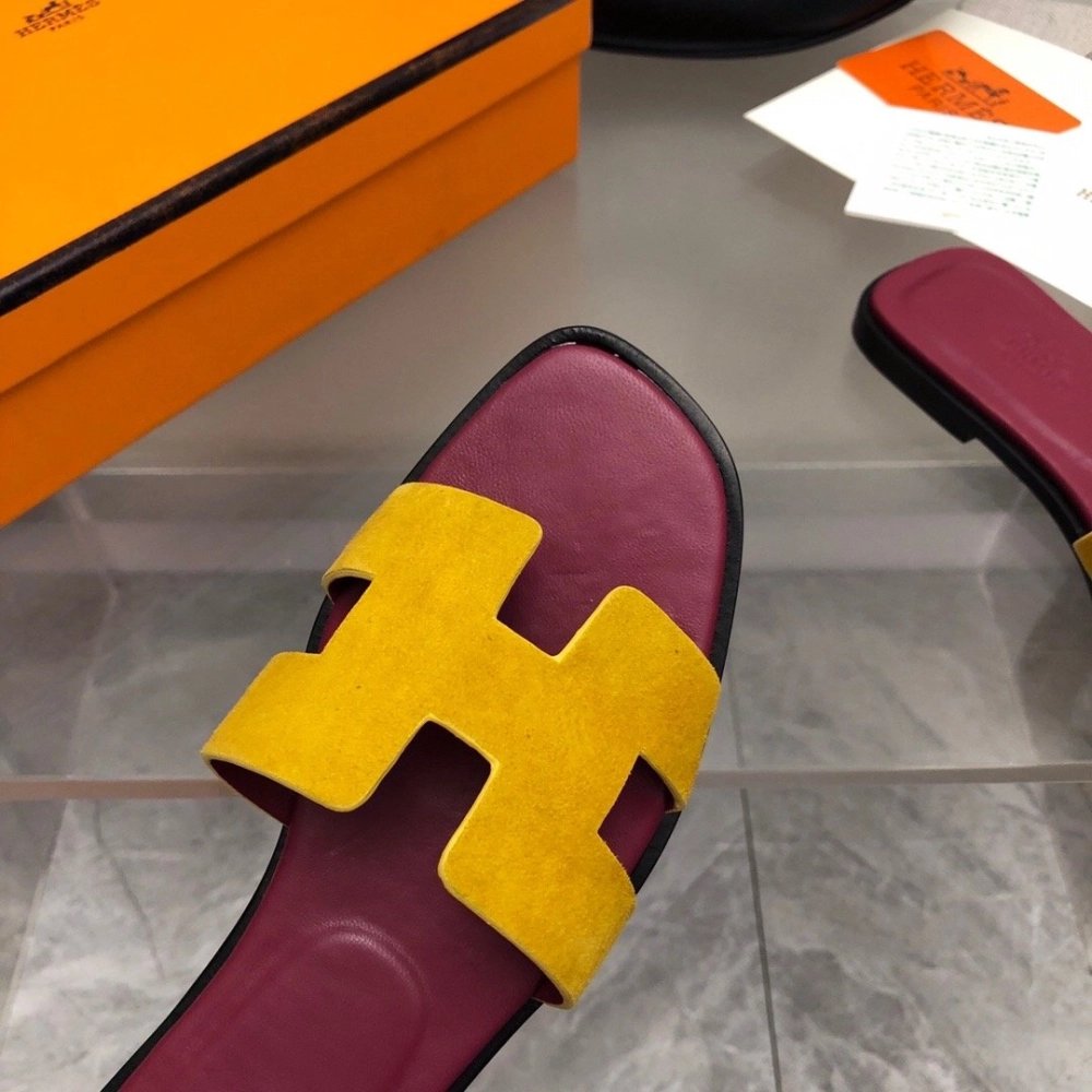 Hermes Oran slides summer shoes_18