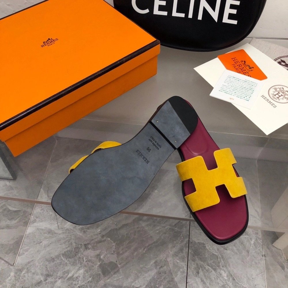 Hermes Oran slides summer shoes_18