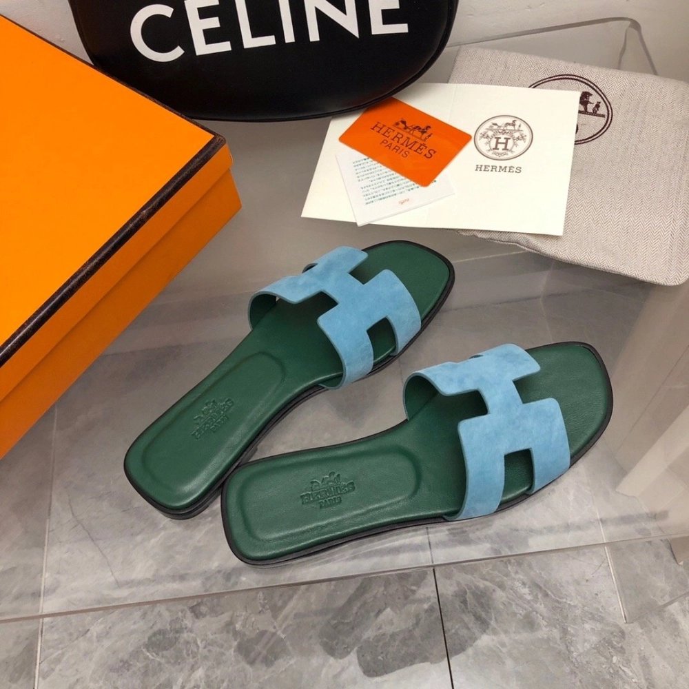 Hermes Oran slides summer shoes_20