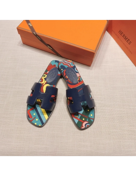 Hermes flat slides summer shoes_9