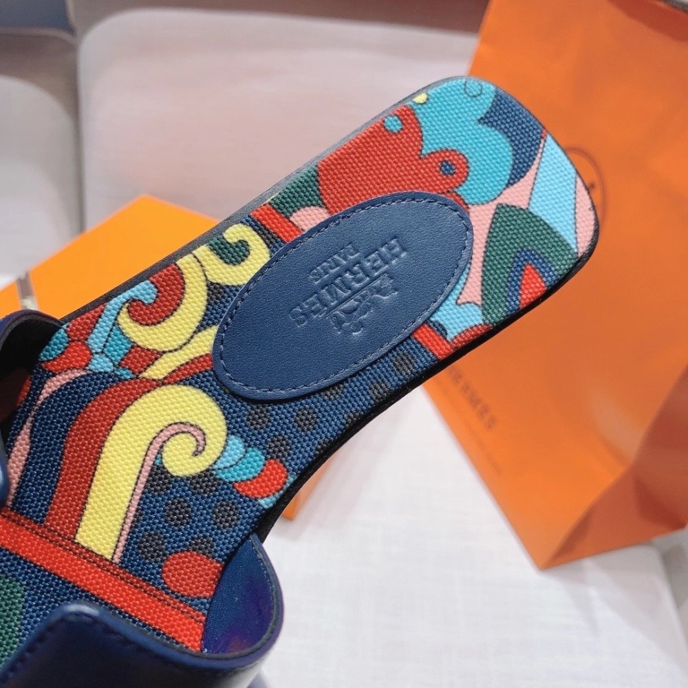 Hermes flat slides summer shoes_9