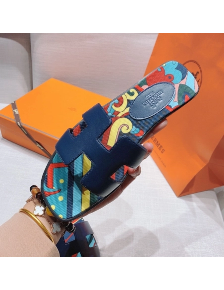 Hermes flat slides summer shoes_9