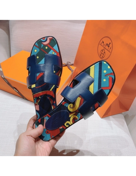 Hermes flat slides summer shoes_9