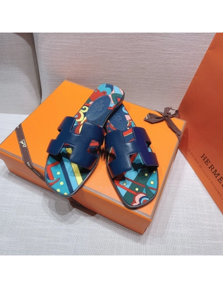 Hermes flat slides summer shoes_9
