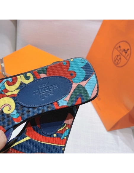 Hermes flat slides summer shoes_9