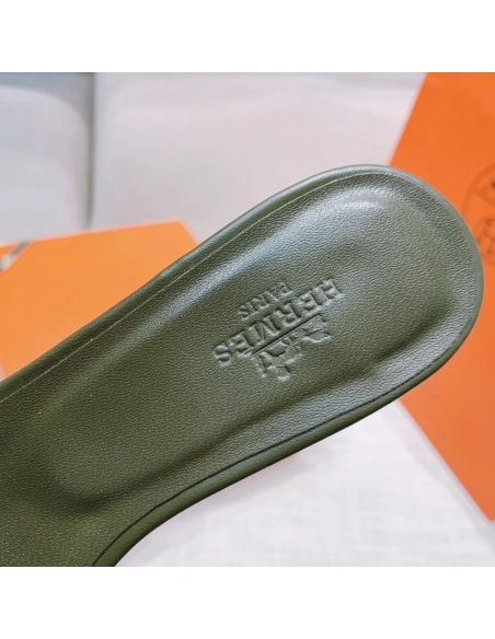 Hermes mid-heel slides summer shoes_14
