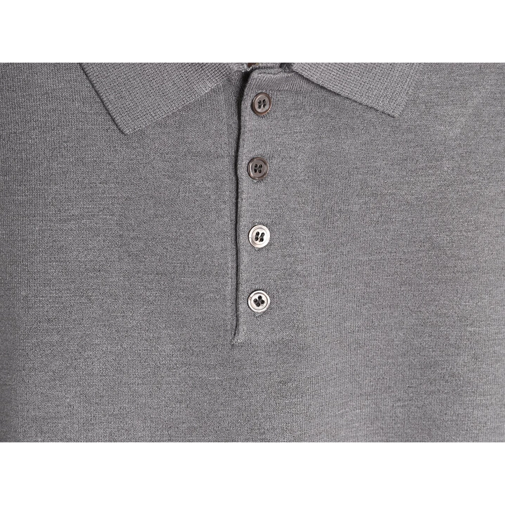 Thom Browne Knitted Four-Bar Polo Short Sleeve T-Shirt TSK1,Thom Browne