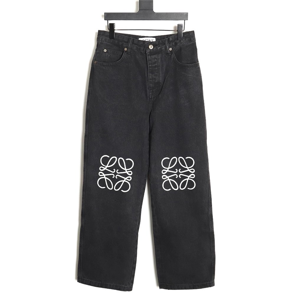 Loewe Denim Embroidered Denim Pants,Loewe