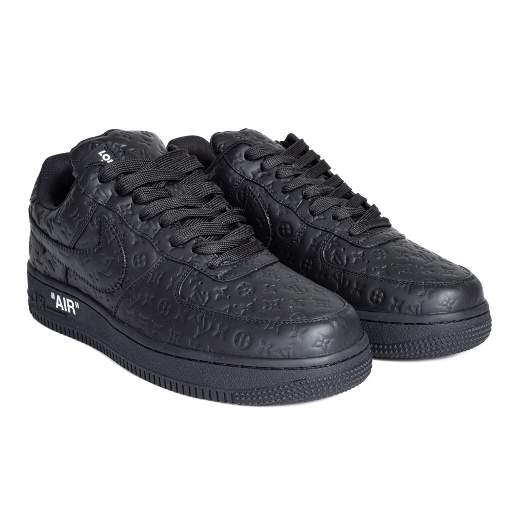 Louis Vuitton Nike Air Force 1 Virgil Abloh Black,NIKE AIR FORCE