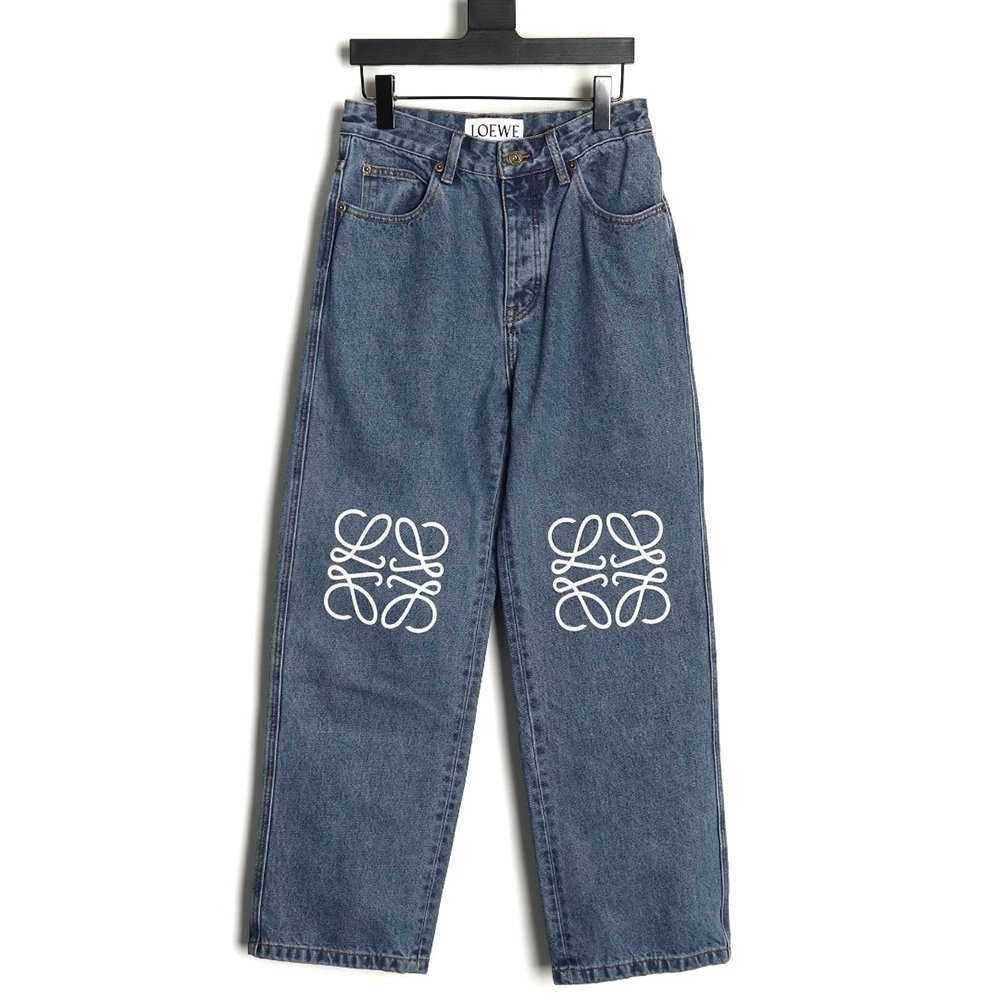 Loewe Anagram denim embroidered jeans,Loewe