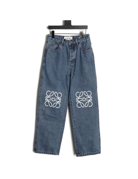 Loewe Anagram denim embroidered jeans,Loewe