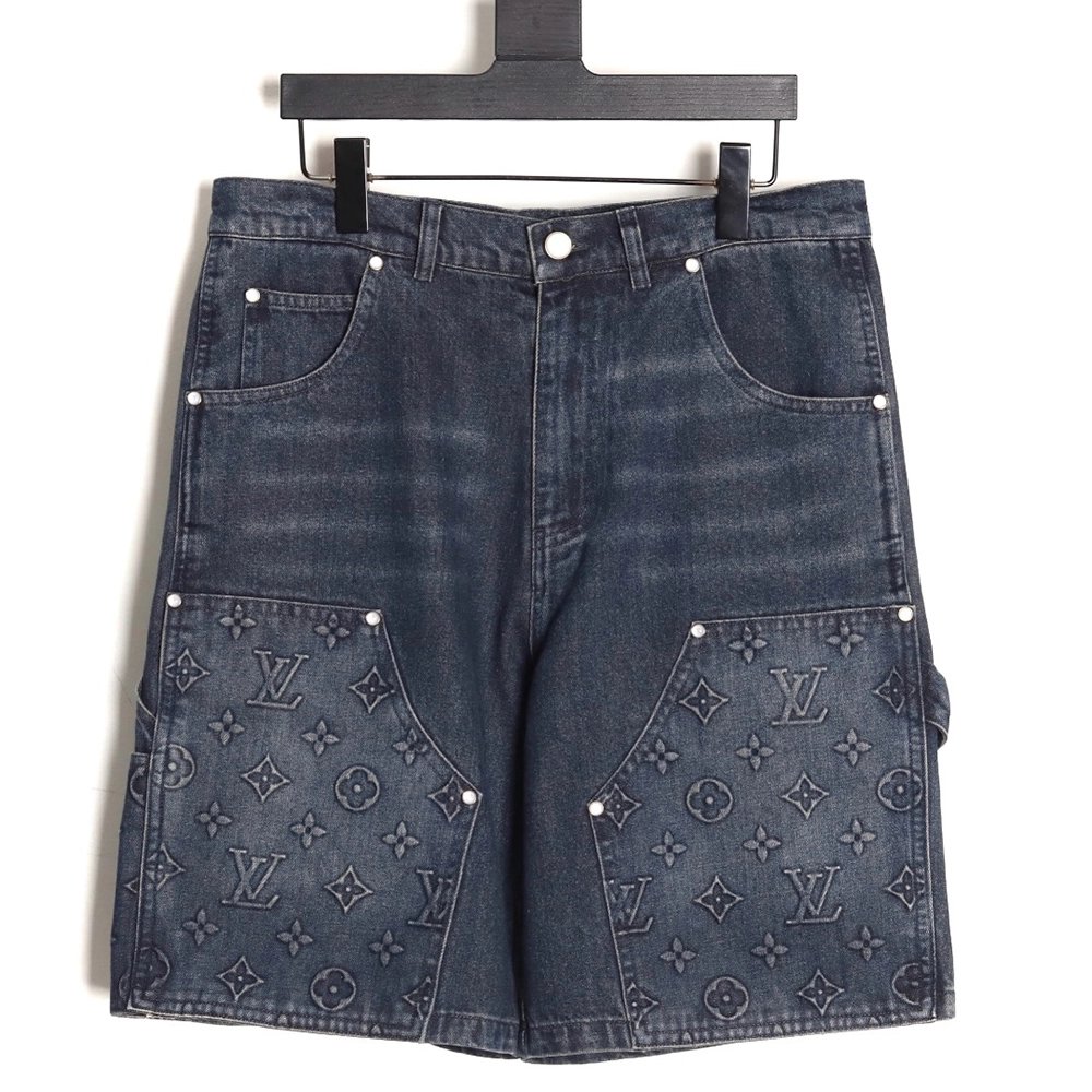Louis Vuitton embossed monogram cargo jeans TSK1,Louis Vuitton