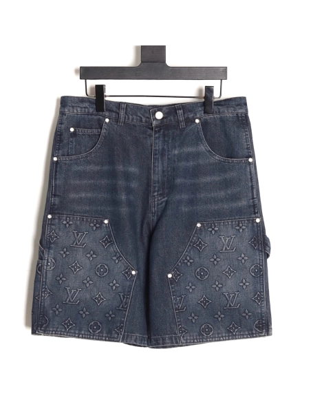 Louis Vuitton embossed monogram cargo jeans TSK1,Louis Vuitton