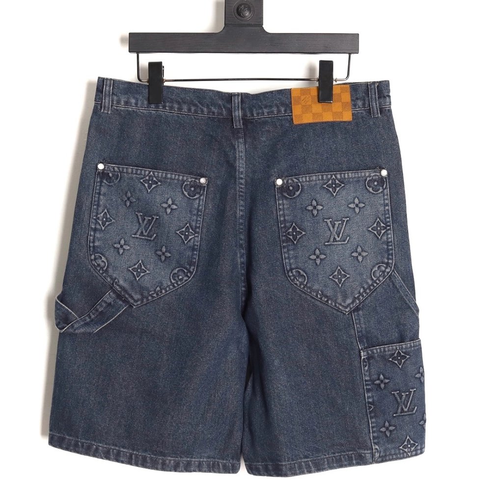 Louis Vuitton embossed monogram cargo jeans TSK1,Louis Vuitton