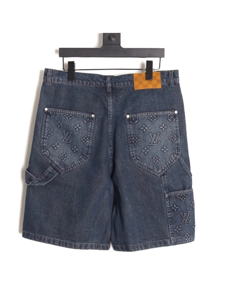 Louis Vuitton embossed monogram cargo jeans TSK1,Louis Vuitton