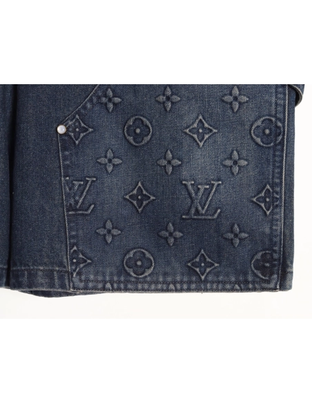 Louis Vuitton embossed monogram cargo jeans TSK1,Louis Vuitton